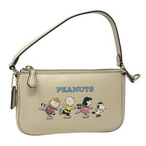 Coach X Peanuts Nolita 19 Purse With Snoopy And Friends Motif Ivory Multi CE858